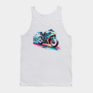 Ride the Future: Geometric Motorcycle Tank Top